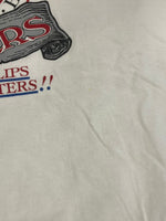 ヴィンテージ vintage 90's 90年代 FRUIT OF THE LOOM HOOTERS フーターズ ピンナップガール アートT 企業モノ シングルステッチ MADE IN USA アメリカ製 XL Tシャツ ホワイト LLサイズ 101MT-4916