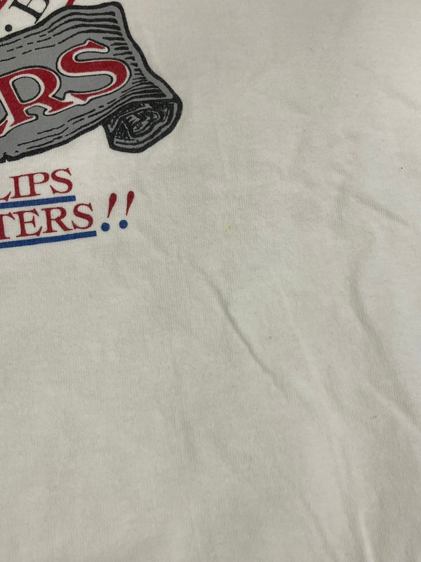 ヴィンテージ vintage 90's 90年代 FRUIT OF THE LOOM HOOTERS フーターズ ピンナップガール アートT 企業モノ シングルステッチ MADE IN USA アメリカ製 XL Tシャツ ホワイト LLサイズ 101MT-4916