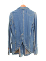 リーバイス Levi's RED リーバイスレッド 初期 2002年製 名作 Guys Warped Coat デニム ワープド コート テーラード  MADE IN TUNISIA WPL-423 ジャケット ブルー Sサイズ 103MT-2247