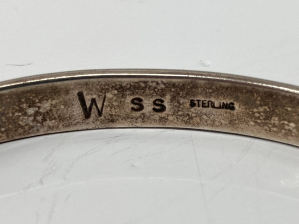 インディアンジュエリー Indian Jewelry Silver Bangle シルバー バングル wylie secatero ナバホ族 ブレスレッド 925 銀 メンズジュエリー インディアンジュエリー 総柄 シルバー 104A-71