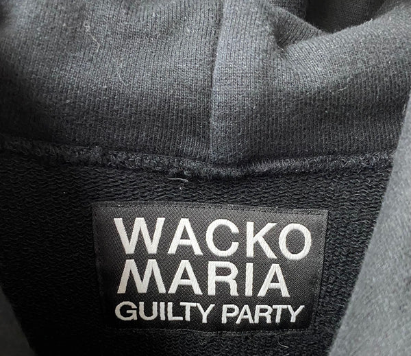 ワコマリア WACKO MARIA GUILTY PARTIES  オーバーサイズ パーカ ロゴ ブラック Lサイズ 201MT-2299