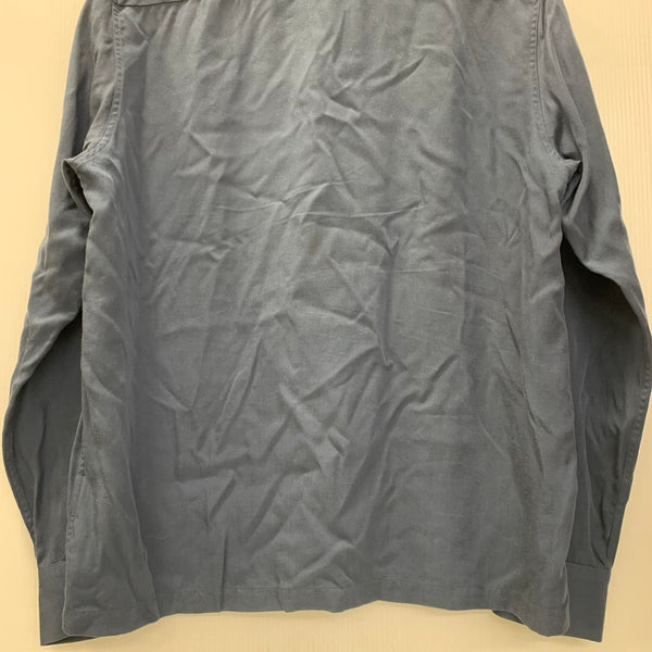 【曜日割引対象外】 ワコマリア WACKO MARIA レーヨン 長袖シャツ 長袖シャツ ネイビー Mサイズ 201MT-4649