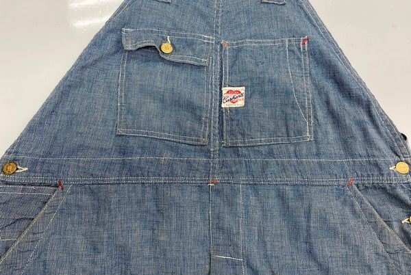 カーハート Carhartt 40s 40年代 ハートタグ ピンストライプ ヴィンテージ Pin Stripe Overall Vintage  ストライプ つなぎ・オーバーオール ブルー サイズ不明 104MB-362