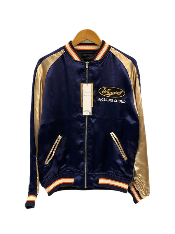 フラッグスタッフ FLAG STUFF SNOOPY スヌーピー 刺繍 リバーシブル スカジャン フラッグスタッフ チョッパー バイク ウッドストック 403953 ジャケット ネイビー Lサイズ 101MT-5386