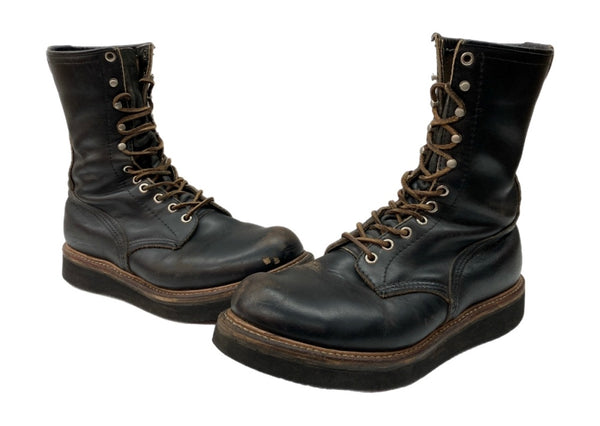 レッドウィング RED WING LOGGER BOOTS ロガー ブーツ 茶芯 レースアップ ワーク ロング バイカー シューズ 黒 メンズ靴 ブーツ その他 ブラック サイズ 8 1/2D 104S-1002