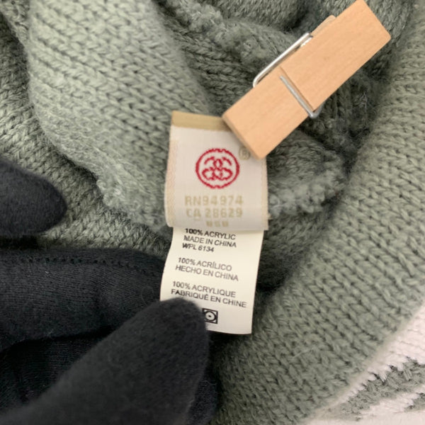 【中古】ステューシー STUSSY ボンボン ニット 帽子 メンズ帽子 ニット帽 グレー 201goods-811