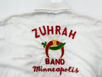 ヴィンテージ vintage 70's 70年代 Arrow BARD SHRINERS シュライナー フリーメイソン チェーンステッチ 白 サイズ17 半袖シャツ 刺繍 ホワイト 104MT-1720