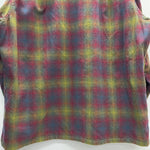 【曜日割引対象外】 ペンドルトン Pendleton 60's オンブレ チェック ボードシャツ エルボーパッチ ウール 長袖シャツ ワインレッド XLサイズ 201MT-4722 VB