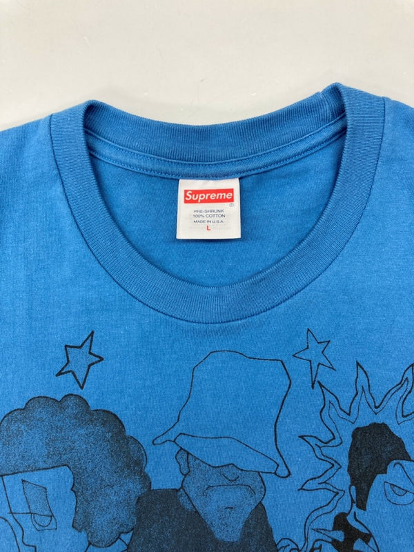 シュプリーム SUPREME 23AW Downtown Tee Faded Blue ダウンタウン Tシャツ フェイディド ブルー 半袖カットソー USA製 青 Tシャツ プリント ブルー Lサイズ 104MT-428