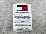 トミーヒルフィガー TOMMY HILFIGER MYne マイン コラボ Pullover プルオーバー アーチロゴ ラバープリント ワッペン 灰色 スウェット ロゴ グレー Mサイズ 104MT-351