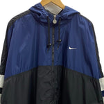 ナイキ NIKE 90's 90s 90年代 ZIP HOODIE NYLON JACKET ジャケット ネイビー XLサイズ 201MT-3711