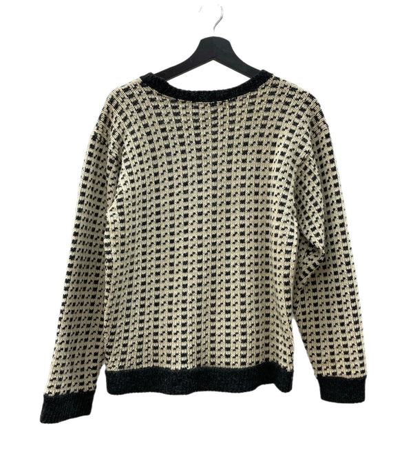 ヴィンテージ vintage 60s 60年代 DEVOLD DESIGN Birdseye Sweater バーズアイ ニット ノルウェー セーター 総柄 ベージュ Sサイズ 104MT-1900