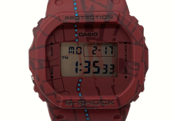 ジーショック G-SHOCK CASIO カシオ Treasure Hunt 渋谷 地図 耐衝撃構造 20気圧防水 アウトドア 腕時計 ウォッチ 3229 赤 DW-5600SBY メンズ腕時計レッド 104T-19