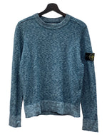 ストーンアイランド STONE ISLAND CNECNECK KNIT クルーネック ニット パッチ プルオーバー 薄手 セーター 青 6915544B2 セーター ロゴ ブルー Sサイズ 104MT-1874