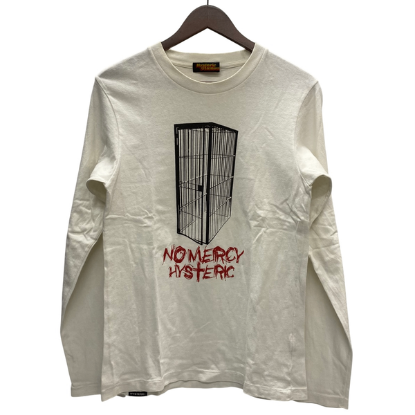 ヒステリックグラマー HYSTERIC GLAMOUR No Mercy Hysteric Long Sleeve Tshirt 長袖カットソー ホワイト FREEサイズ 201MT-4698