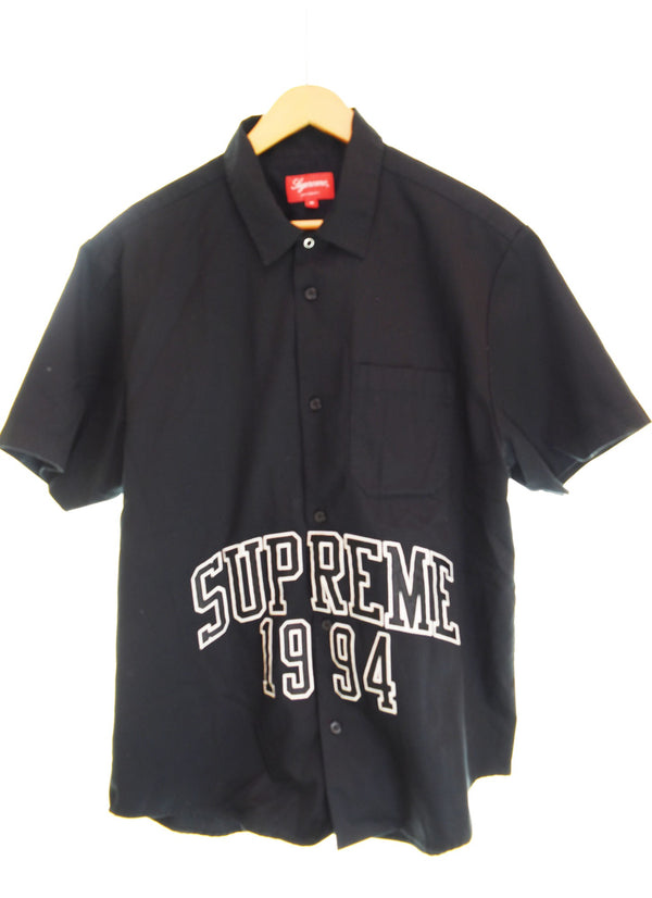 シュプリーム SUPREME 2020SS Arc Logo S/S Work Shirt シュプリーム アーチロゴショートスリーブワークシャツ 半袖シャツ  半袖シャツ ブラック Mサイズ 103MT-2471