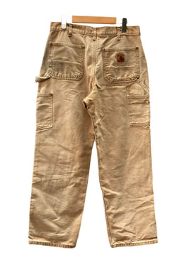 カーハート Carhartt Loose Original Fit ダブルニー ダック ペインターパンツ メキシコ製 フェード 茶 無地 ボトムスその他 ブラウン 32×30 104MB-358