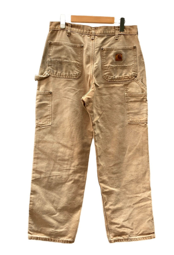 カーハート Carhartt Loose Original Fit ダブルニー ダック ペインターパンツ メキシコ製 フェード 茶 無地 ボトムスその他 ブラウン 32×30 104MB-358