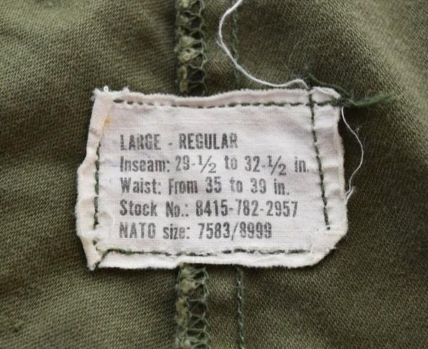 ミリタリー military 70s M-65 Field Pants WINFIELD社製 70's フィールドパンツ  DSA100-74-C-0084 カーゴパンツ カーキ L-R 103MB-680