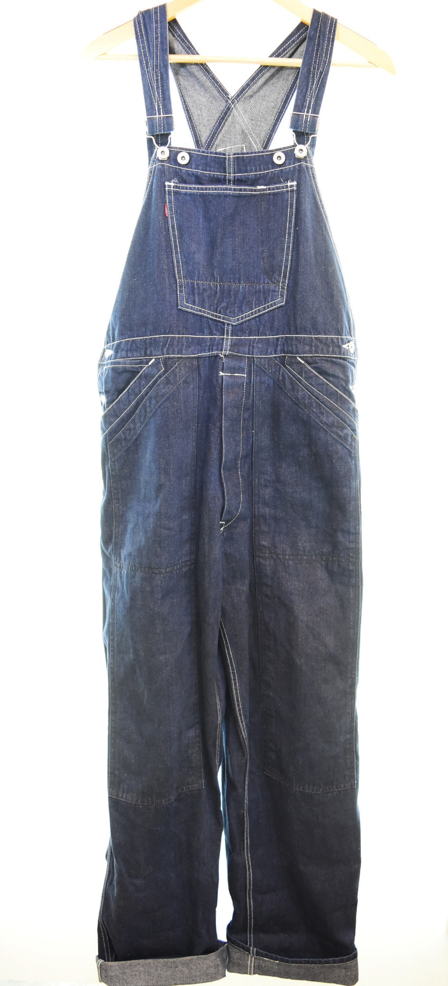 EVISU オーバーオールカモメエビス エヴィス EVISU カモメデニムオーバーオール W32L35 つなぎ