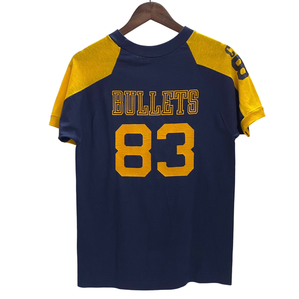 【曜日割引対象外】 チャンピオン Champion 70's 80's バータグ USA製 BULLETS ナンバリング Tシャツ ネイビー Lサイズ 201MT-4219 VB