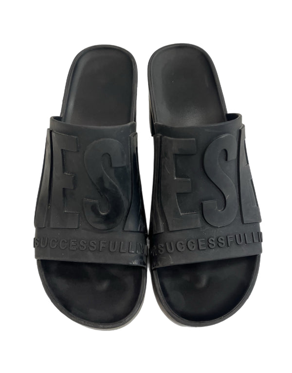 ディーゼル DIESEL ロゴ ラバー ヒールサンダル 黒 レディース靴 サンダル その他 ブラック サイズ38 101sh-2395