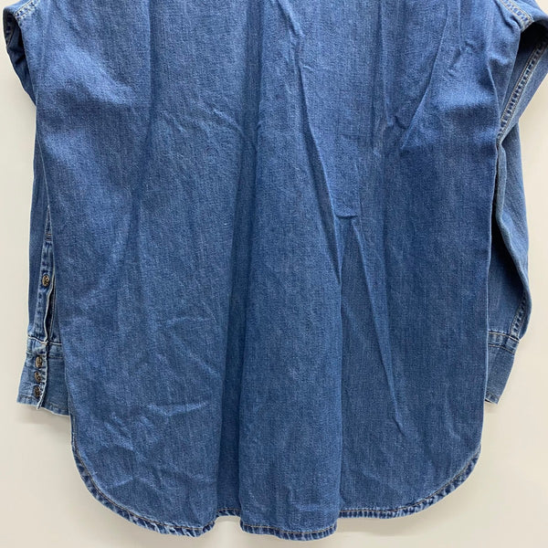 【曜日割引対象外】 リーバイス Levi's 90's 復刻 ショートホーン デニムウエスタンシャツ 日本製 54502-05 長袖シャツ ブルー Mサイズ 201MT-4393 VB