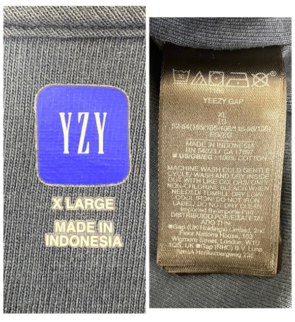 イージー YEEZY × GAP T-shirt KANYE WEST Tシャツ ブラック XLサイズ