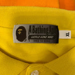 アベイシングエイプ A BATHING APE 1J30112001 半袖ポロシャツ イエロー XLサイズ 201MT-4817