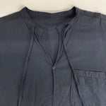 【曜日割引対象外】 キャピタル KAPITAL 風呂敷刺繍 刺し子 プルオーバー スモック シャツ 長袖カットソー ブラック Lサイズ 201MT-4303 VB