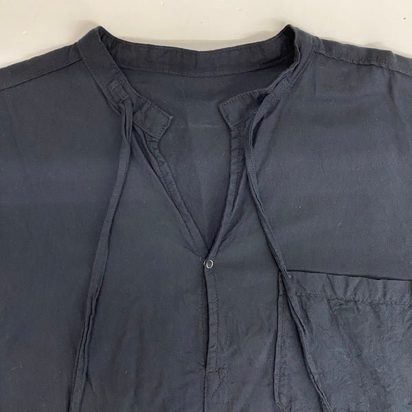 【曜日割引対象外】 キャピタル KAPITAL 風呂敷刺繍 刺し子 プルオーバー スモック シャツ 長袖カットソー ブラック Lサイズ 201MT-4303 VB