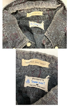 タウンクラフト TOWNCRAFT 60's 60年代 penney's PAISLEY PATTERN BUTTON DOWN SHIRT B.D.  ペイズリー 総柄 vintage ヴィンテージ 長袖シャツ ネイビー Mサイズ 101MT-3257