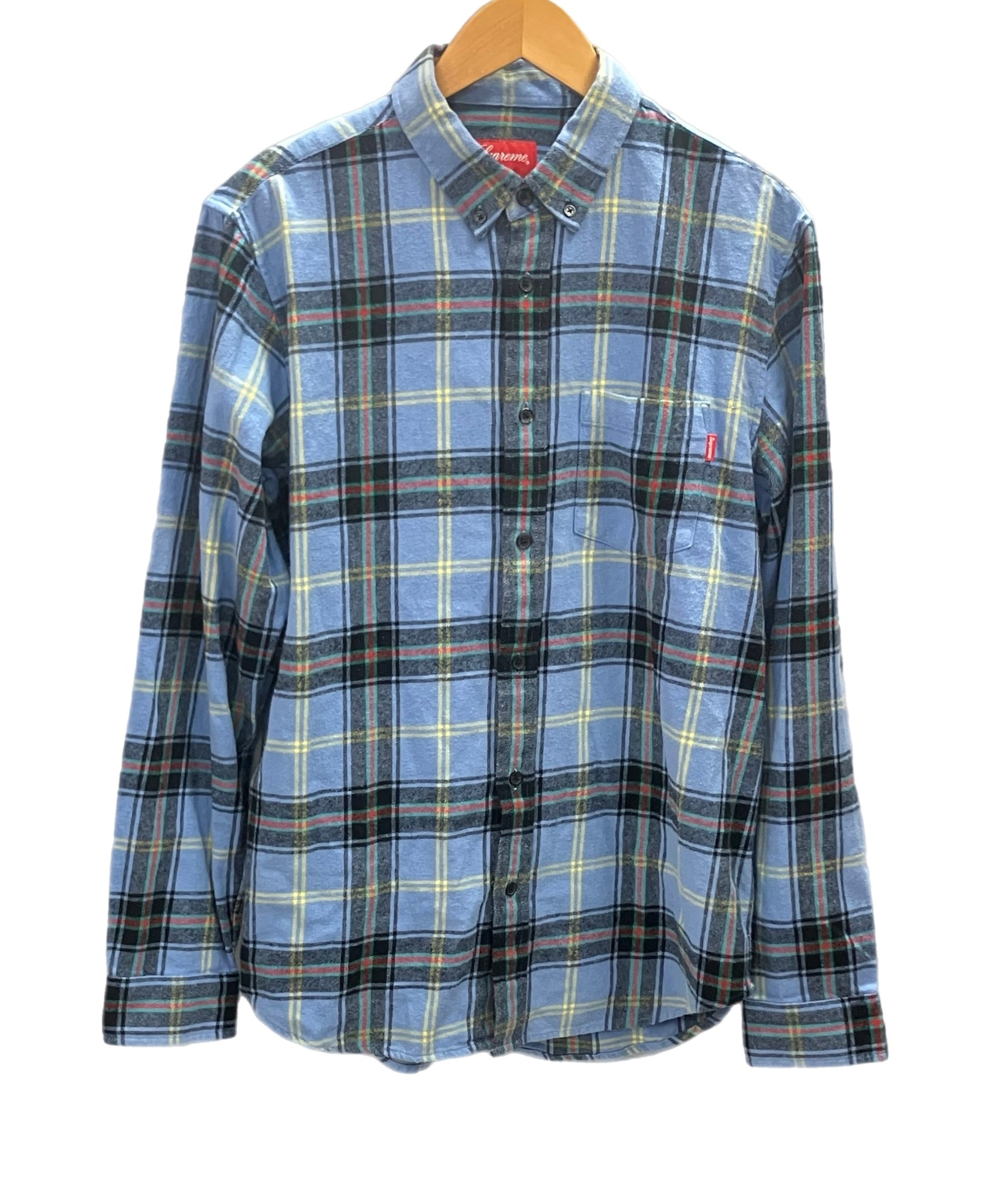 シュプリーム SUPREME 17AW Tartan Flannel Shirt Light Blue タータンチェック ネルシャツ 長袖シャツ  ブルー Mサイズ 101MT-2695 | 古着通販のドンドンサガール