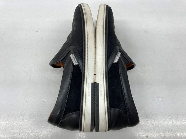 ジミーチュウ JIMMY CHOO GROVE GLITTER STARS ラメ スター 星 スタッズ スニーカー SNEAKERS SLIP-ONS イタリア製 BLACK 黒 レディース靴 スリッポン ブラック SIZE40 104S-822