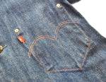 リーバイス Levi's RED リーバイスレッド 初期 2004年製 1st COAT DENIM COVERALL デニム カバーオール サック  MADE IN TUNISIA WPL-423 ジャケット ブルー Sサイズ 103MT-2245