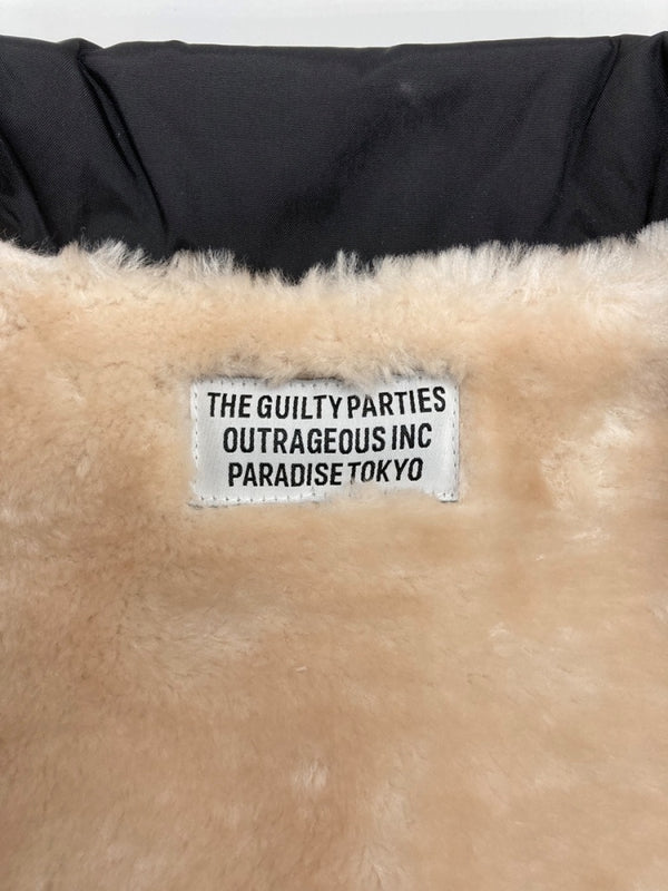 ワコマリア WACKO MARIA 21AW BOA COACH JACKET ボア コーチ ジャケット 天国東京 ボタン アウター 黒 ジャケット プリント ブラック Lサイズ 104MT-2212