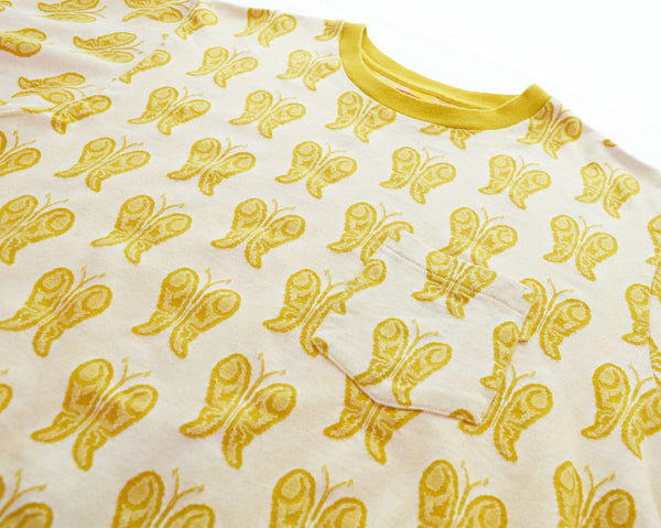 シュプリーム SUPREME 18SS Butterfly Jacquard L S Top Tee 蝶 ロンT   Mサイズ 103MT-2791