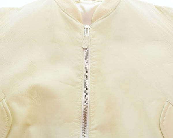 オタギラ  OTAGIRA MA-1タイプ ラムスキン ジャケット ジャケット ベージュ Mサイズ 103MT-3189