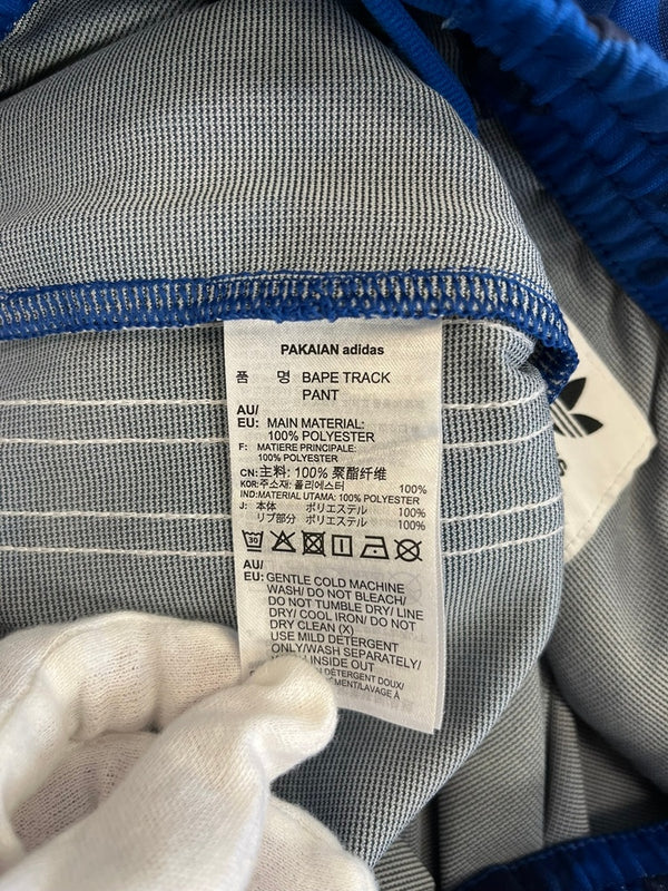 ア ベイシング エイプ A BATHING APE アディダス adidas BAPE TRACK PANTS ベイプ トラックパンツ カモフラ 迷彩 サルカモ 青 DP0190 ボトムスその他 ブルー Sサイズ 101MB-718