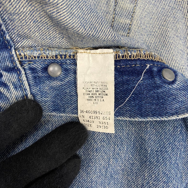 【曜日割引対象外】 ダブルアールエル RRL USA製 ボタンフライ デニムパンツ デニム ブルー 29/30サイズ 201MB-1076 VB