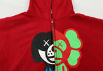 アベイシングエイプ A BATHING APE × Kaws カウズ 2006 Baby Milo Full Zip Hoodie ベビーマイロ フルジップ フーディ 赤  パーカ キャラクター レッド Sサイズ 104MT-1950
