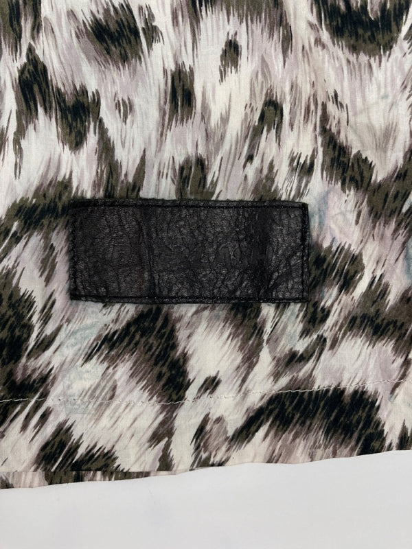 バックラッシュ BACKLASH ISAMU KATAYAMA リバティープリント+リザード シャツ アロハ レオパード柄 半袖 開襟 白 -201977 半袖シャツ 総柄 ホワイト Mサイズ 104MT-1678