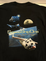 US US古着 EAA AirVenture Oshkosh エアベンチャー 2005 スペースシップワン 飛行機 エアショー 黒 XL Tシャツ ブラック LLサイズ 101MT-4843