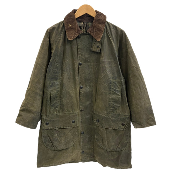 バブアー BARBOUR 90's 90年代 3ワラント GAMEFAIR ゲームフェア ワックス コットン オイルドジャケット ハーフコート VINTAGE ヴィンテージ A123 C38 ジャケット カーキ 101MT-5236