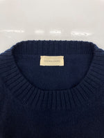 ステファンクック STEFAN COOKE SLASHED SWEATER スラッシュド セーター ニット カッティング 薄手 紺 セーター 無地 ネイビー Mサイズ 104MT-2290