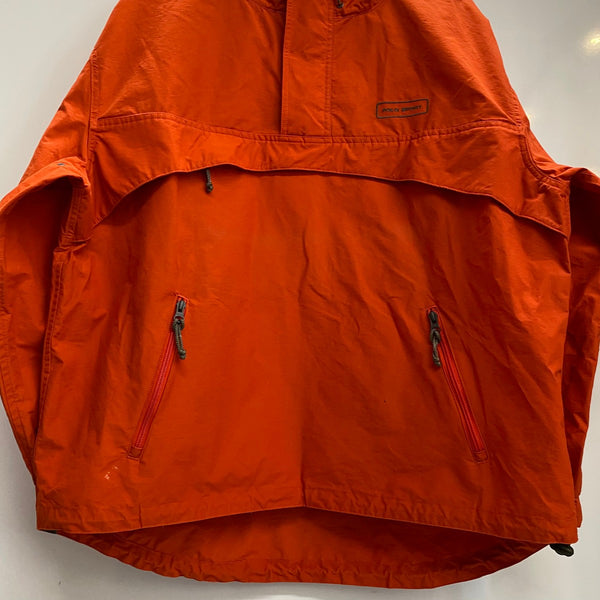 【曜日割引対象外】 ラルフローレン RALPH LAUREN 90's POLO SPORT コットン ナイロン アノラック プルオーバー パーカー ジャケット オレンジ Lサイズ 201MT-4870 VB