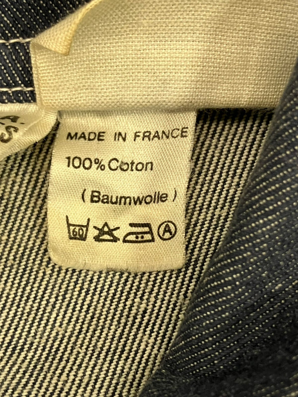 ヴィンテージ vintage 80's 80年代 EURO ユーロ フレンチワーク デニムジャケット カバーオール フランス製 44/M ジャケット ブルー Mサイズ 101MT-4234