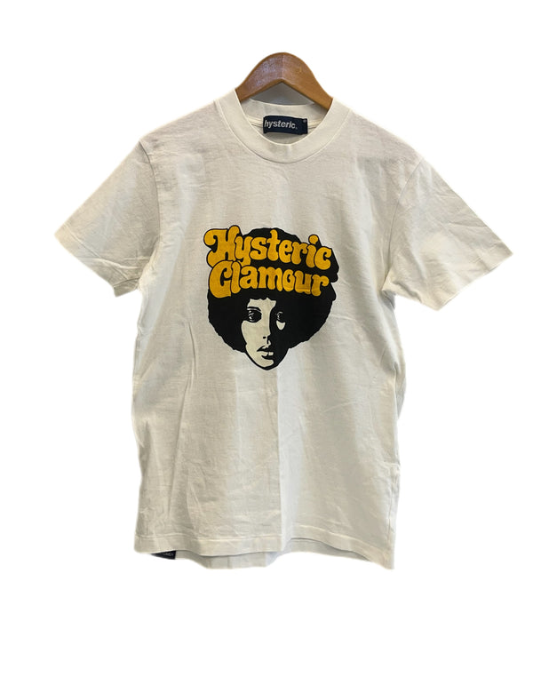 ヒステリックグラマー HYSTERIC GLAMOUR HYSTERIC ヒステリック アフロガール  ロゴ プリントＴシャツ 白 Tシャツ ホワイト Ｓサイズ 101LT-256