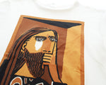 ナンバーナイン NUMBER (N)INE 02AW ジョージ期 ピカソ風ジョージ 半袖Tシャツ 白 4 Tシャツ ホワイト 103MT-2368