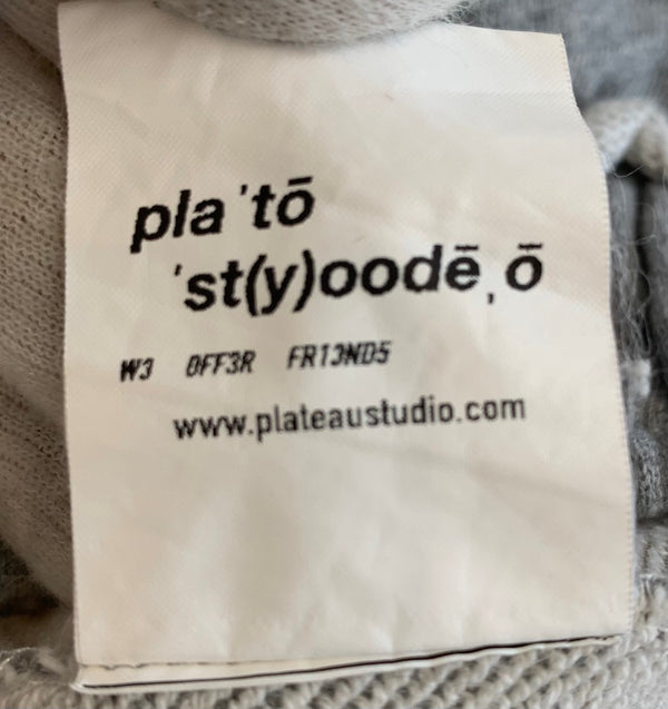 プラテールスタジオ plateau studio スウェットパンツ 裾ZIP "Boro-boro" sweatpants pw20p05 ボトムスその他 無地 グレー 2サイズ 201MB-646